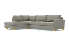 Tuxedo 2pc Sleeper Sectional :: Leg Finish: Natural / Configuration: LAF - Chaise on the Left / Sleeper Option: Deluxe Innerspring Mattress