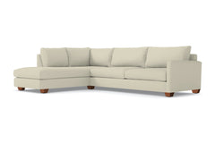 Tuxedo 2pc Sectional Sofa :: Leg Finish: Pecan / Configuration: LAF - Chaise on the Left