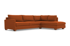 Tuxedo 2pc Sectional Sofa :: Leg Finish: Pecan / Configuration: RAF - Chaise on the Right