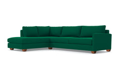 Tuxedo 2pc Sectional Sofa :: Leg Finish: Pecan / Configuration: LAF - Chaise on the Left