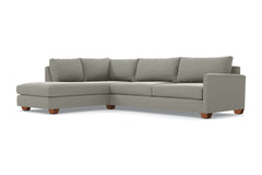 Tuxedo 2pc Sectional Sofa :: Leg Finish: Pecan / Configuration: LAF - Chaise on the Left