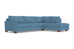 Tuxedo 2pc Sectional Sofa :: Leg Finish: Pecan / Configuration: RAF - Chaise on the Right