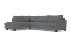 Tuxedo 2pc Sectional Sofa :: Leg Finish: Pecan / Configuration: LAF - Chaise on the Left