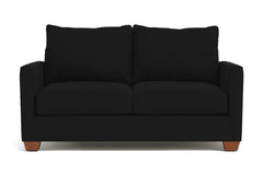 Tuxedo Twin Size Sleeper Sofa Bed :: Leg Finish: Pecan / Sleeper Option: Memory Foam Mattress
