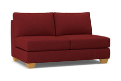 Tuxedo Armless Apartment Size Sofa :: Leg Finish: Natural