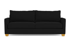 Tuxedo Queen Size Sleeper Sofa Bed :: Leg Finish: Natural / Sleeper Option: Deluxe Innerspring Mattress