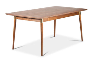 Victory Rect. Dining Table WALNUT/GOLD