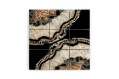 Yin Yang Agate Glitter Glam Wall Mural by Anitas Bellas Artwork
