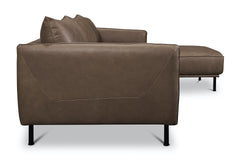 Ezra 2pc Leather Sectional Sofa :: Configuration: RAF - Chaise on the Right