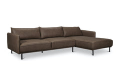Ezra 2pc Leather Sectional Sofa :: Configuration: RAF - Chaise on the Right