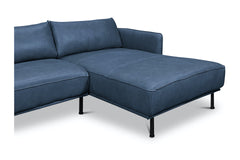 Ezra 2pc Leather Sectional Sofa :: Configuration: RAF - Chaise on the Right