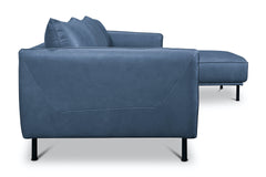 Ezra 2pc Leather Sectional Sofa :: Configuration: RAF - Chaise on the Right