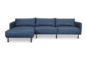Ezra 2pc Leather Sectional Sofa :: Configuration: LAF - Chaise on the Left