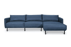 Ezra 2pc Leather Sectional Sofa :: Configuration: RAF - Chaise on the Right