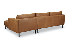 Ezra 2pc Leather Sectional Sofa :: Configuration: RAF - Chaise on the Right