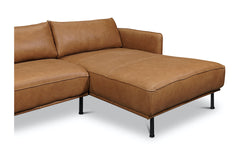 Ezra 2pc Leather Sectional Sofa :: Configuration: RAF - Chaise on the Right