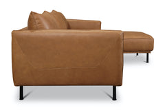 Ezra 2pc Leather Sectional Sofa :: Configuration: RAF - Chaise on the Right