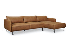 Ezra 2pc Leather Sectional Sofa :: Configuration: RAF - Chaise on the Right
