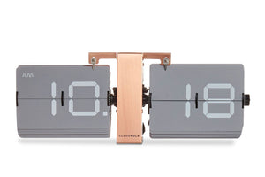 Flipping Out Clock by Cloudnola GREY/COPPER