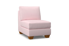 Tuxedo Armless Chair :: Leg Finish: Pecan