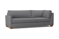 Tuxedo Left Arm Corner Sofa :: Leg Finish: Pecan / Configuration: LAF - Chaise on the Left