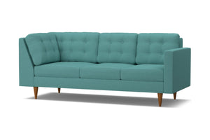 Logan Right Arm Corner Sofa :: Leg Finish: Pecan / Configuration: RAF - Chaise on the Right