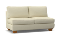 Catalina Armless Apartment Size Sofa :: Leg Finish: Pecan