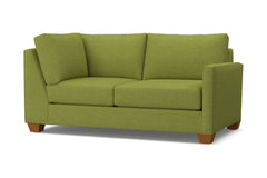 Tuxedo Right Arm Corner Loveseat :: Leg Finish: Pecan / Configuration: RAF - Chaise on the Right