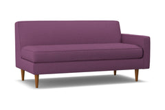 Monroe Right Arm Apartment Size Sofa :: Leg Finish: Pecan / Configuration: RAF - Chaise on the Right