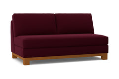 Avalon Armless Apartment Size Sofa :: Leg Finish: Pecan