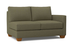 Tuxedo Right Arm Loveseat :: Leg Finish: Pecan / Configuration: RAF - Chaise on the Right