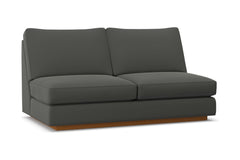 Harper Armless Apartment Size Sofa :: Leg Finish: Pecan