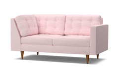 Logan Right Arm Corner Apt Size Sofa :: Leg Finish: Pecan / Configuration: RAF - Chaise on the Right