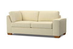 Melrose Right Arm Corner Apt Size Sofa :: Leg Finish: Pecan / Configuration: RAF - Chaise on the Right