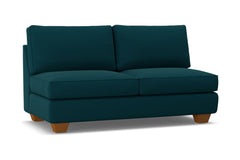 Catalina Armless Apartment Size Sofa :: Leg Finish: Pecan