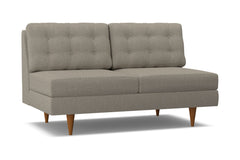 Logan Armless Apartment Size Sofa :: Leg Finish: Pecan