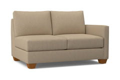 Tuxedo Right Arm Loveseat :: Leg Finish: Pecan / Configuration: RAF - Chaise on the Right