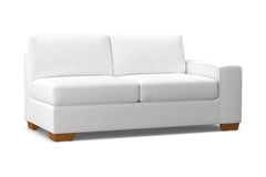 Melrose Right Arm Apartment Size Sofa :: Leg Finish: Pecan / Configuration: RAF - Chaise on the Right