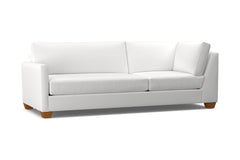 Tuxedo Left Arm Corner Sofa :: Leg Finish: Pecan / Configuration: LAF - Chaise on the Left