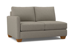 Tuxedo Left Arm Loveseat :: Leg Finish: Pecan / Configuration: LAF - Chaise on the Left