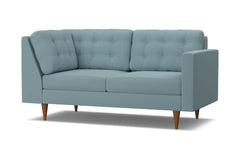 Logan Right Arm Corner Apt Size Sofa :: Leg Finish: Pecan / Configuration: RAF - Chaise on the Right