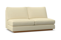 Harper Armless Apartment Size Sofa :: Leg Finish: Pecan