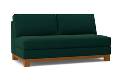 Avalon Armless Apartment Size Sofa :: Leg Finish: Pecan