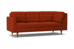 Logan Left Arm Corner Sofa :: Leg Finish: Pecan / Configuration: LAF - Chaise on the Left