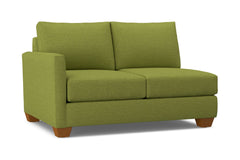 Tuxedo Left Arm Loveseat :: Leg Finish: Pecan / Configuration: LAF - Chaise on the Left