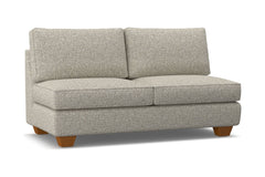 Catalina Armless Apartment Size Sofa :: Leg Finish: Pecan