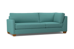 Tuxedo Left Arm Corner Sofa :: Leg Finish: Pecan / Configuration: LAF - Chaise on the Left