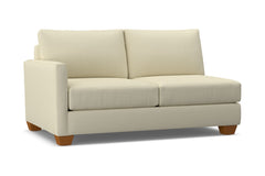 Tuxedo Left Arm Apartment Size Sofa :: Leg Finish: Pecan / Configuration: LAF - Chaise on the Left