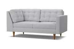 Logan Right Arm Corner Apt Size Sofa :: Leg Finish: Pecan / Configuration: RAF - Chaise on the Right