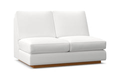 Harper Armless Loveseat :: Leg Finish: Pecan